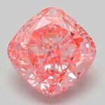 2.05 Carat Fancy Vivid Pink Square Cushion Modified Brilliant Lab Grown Diamond | VVS2 | IGI Certified | ARM123