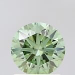 0.94 Carat Round FANCY VIVID GREEN Diamond | VS1 | ARM2766