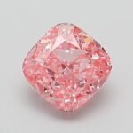 1.06 Carat Fancy Vivid Pink Square Cushion Modified Brilliant Lab Grown Diamond | VS1 | IGI Certified | ARM057