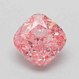 1.06 Carat Fancy Vivid Pink Square Cushion Modified Brilliant Lab Grown Diamond | VS1 | IGI Certified | ARM057