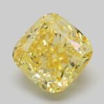 5.36 Carat Fancy Vivid Yellow Square Cushion Modified Brilliant Lab Grown Diamond | VS1 | IGI Certified | ARM1057