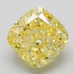 5.37 Carat Fancy Vivid Yellow Square Cushion Modified Brilliant Lab Grown Diamond | VS1 | IGI Certified | ARM1058