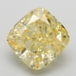 5.54 Carat Fancy Vivid Yellow Square Cushion Modified Brilliant Lab Grown Diamond | VS1 | IGI Certified | ARM1059