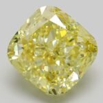 11.72 Carat Fancy Intense Yellow Square Cushion Modified Brilliant Lab Grown Diamond | VS1 | IGI Certified | ARM1069