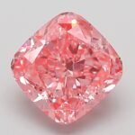 2.07 Carat Fancy Vivid Pink Square Cushion Modified Brilliant Lab Grown Diamond | VVS2 | IGI Certified | ARM151