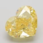 3.02 Carat Fancy Vivid Yellow Heart Modified Brilliant Lab Grown Diamond | VS1 | IGI Certified | ARM1081