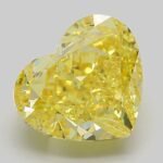 5.33 Carat Fancy Vivid Yellow Heart Brilliant Lab Grown Diamond | VVS2 | IGI Certified | ARM1091