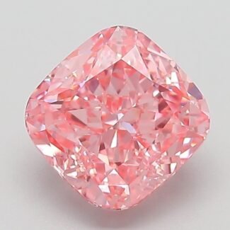 2.07 Carat Fancy Vivid Pink Square Cushion Modified Brilliant Lab Grown Diamond | VVS2 | IGI Certified | ARM153