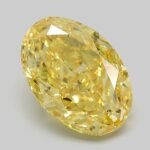 4.07 Carat Fancy Vivid Yellow Oval Modified Brilliant Lab Grown Diamond | VS1 | IGI Certified | ARM1114