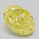 4.22 Carat Fancy Intense Yellow Oval Modified Brilliant Lab Grown Diamond | VVS2 | IGI Certified | ARM1116