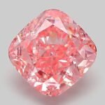 3 Carat Fancy Vivid Pink Square Cushion Modified Brilliant Lab Grown Diamond | VVS2 | IGI Certified | ARM155