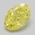 5.86 Carat Fancy Intense Yellow Oval Modified Brilliant Lab Grown Diamond | VVS2 | IGI Certified | ARM1120