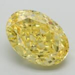 6.28 Carat Fancy Vivid Yellow Oval Modified Brilliant Lab Grown Diamond | VS1 | IGI Certified | ARM1126