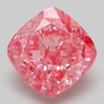 3.01 Carat Fancy Vivid Pink Square Cushion Modified Brilliant Lab Grown Diamond | VVS2 | IGI Certified | ARM156