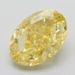 6.57 Carat Fancy Vivid Yellow Oval Modified Brilliant Lab Grown Diamond | VVS2 | IGI Certified | ARM1130