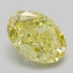 11.97 Carat Fancy Intense Yellow Oval Modified Brilliant Lab Grown Diamond | VVS2 | IGI Certified | ARM1137