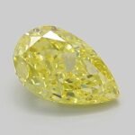 1.04 Carat Fancy Vivid Yellow Pear Modified Brilliant Lab Grown Diamond | VS1 | IGI Certified | ARM1148