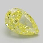 1.06 Carat Fancy Vivid Yellow Pear Modified Brilliant Lab Grown Diamond | VVS2 | IGI Certified | ARM1150