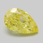 4.09 Carat Fancy Vivid Yellow Pear Modified Brilliant Lab Grown Diamond | VS1 | IGI Certified | ARM1188