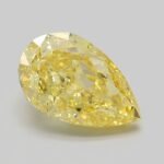 5.27 Carat Fancy Vivid Yellow Pear Modified Brilliant Lab Grown Diamond | VS1 | IGI Certified | ARM1196