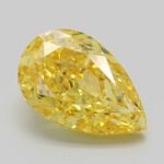 5.38 Carat Fancy Vivid Yellow Pear Modified Brilliant Lab Grown Diamond | VS1 | IGI Certified | ARM1197