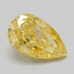 6.03 Carat Fancy Vivid Yellow Pear Modified Brilliant Lab Grown Diamond | VVS2 | IGI Certified | ARM1202
