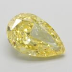 6.95 Carat Fancy Vivid Yellow Pear Modified Brilliant Lab Grown Diamond | VS1 | IGI Certified | ARM1205