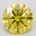 2.55 Carat Fancy Vivid Yellow Round Brilliant Lab Grown Diamond | VVS2 | IGI Certified | ARM1210