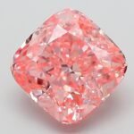 3.02 Carat Fancy Vivid Pink Square Cushion Modified Brilliant Lab Grown Diamond | VVS2 | IGI Certified | ARM166