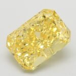 3.05 Carat Fancy Vivid Yellow Cut Cornered Rectangular Modified Brilliant Lab Grown Diamond | VVS2 | IGI Certified | ARM1232