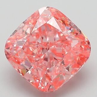 3.02 Carat Fancy Vivid Pink Square Cushion Modified Brilliant Lab Grown Diamond | VVS2 | IGI Certified | ARM167