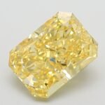 3.09 Carat Fancy Vivid Yellow Cut Cornered Rectangular Modified Brilliant Lab Grown Diamond | VS1 | IGI Certified | ARM1241