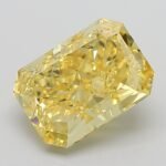 3.09 Carat Fancy Vivid Yellow Cut Cornered Rectangular Modified Brilliant Lab Grown Diamond | VS1 | IGI Certified | ARM1243