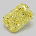 4.06 Carat Fancy Vivid Yellow Cut Cornered Rectangular Modified Brilliant Lab Grown Diamond | VS1 | IGI Certified | ARM1252