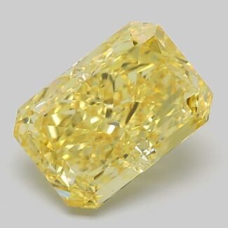 4.26 Carat Fancy Vivid Yellow Cut Cornered Rectangular Modified Brilliant Lab Grown Diamond | VS1 | IGI Certified | ARM1256