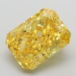 5.99 Carat Fancy Vivid Yellow Cut Cornered Rectangular Modified Brilliant Lab Grown Diamond | VS1 | IGI Certified | ARM1266