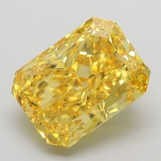 5.99 Carat Fancy Vivid Yellow Cut Cornered Rectangular Modified Brilliant Lab Grown Diamond | VS1 | IGI Certified | ARM1266