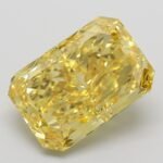 7.9 Carat Fancy Vivid Yellow Cut Cornered Rectangular Modified Brilliant Lab Grown Diamond | VS1 | IGI Certified | ARM1270