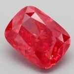 6.51 Carat Fancy Vivid Red Cushion Modified Brilliant Lab Grown Diamond | VVS2 | IGI Certified | ARM1277