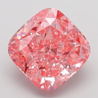 3.03 Carat Fancy Vivid Pink Square Cushion Modified Brilliant Lab Grown Diamond | VS1 | IGI Certified | ARM171
