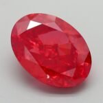 6.65 Carat Fancy Vivid Red Oval Modified Brilliant Lab Grown Diamond | VS1 | IGI Certified | ARM1284