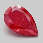 5.18 Carat Fancy Vivid Red Pear Modified Brilliant Lab Grown Diamond | VS1 | IGI Certified | ARM1289