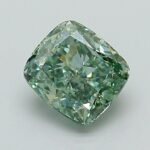 1.02 Carat Fancy Vivid Green Cushion Modified Brilliant Lab Grown Diamond | VVS2 | IGI Certified | ARM1296