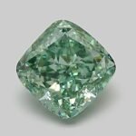 1.03 Carat Fancy Vivid Green Square Cushion Modified Brilliant Lab Grown Diamond | VS1 | IGI Certified | ARM1298
