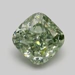 1.03 Carat Fancy Vivid Green Square Cushion Modified Brilliant Lab Grown Diamond | VS1 | IGI Certified | ARM1300