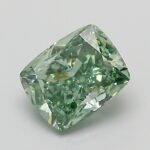1.05 Carat Fancy Vivid Green Cushion Modified Brilliant Lab Grown Diamond | VVS2 | IGI Certified | ARM1305