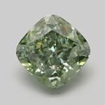 1.07 Carat Fancy Vivid Green Square Cushion Modified Brilliant Lab Grown Diamond | VS1 | IGI Certified | ARM1314