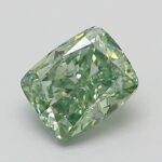 1.07 Carat Fancy Vivid Green Cushion Modified Brilliant Lab Grown Diamond | VS1 | IGI Certified | ARM1315