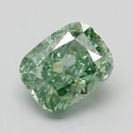 1.07 Carat Fancy Vivid Green Cushion Modified Brilliant Lab Grown Diamond | VVS2 | IGI Certified | ARM1316