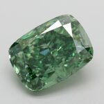 3.06 Carat Fancy Vivid Green Cushion Modified Brilliant Lab Grown Diamond | VS1 | IGI Certified | ARM1321
